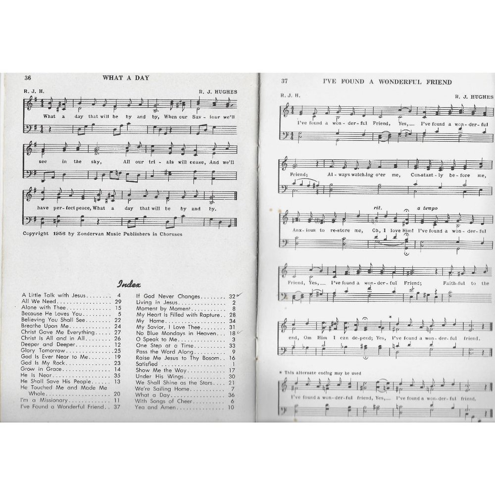 Zondervans Gospel Songs and Choruses Volume 2 Songbook Hughes 1956 Softcover - Picture 4 of 4